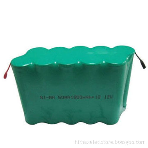 NiMH 12V battery small pack, AA 2,000mAh for LED lighting